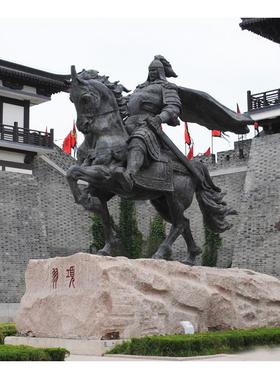 玻璃钢马雕塑铸铜骑马人物骑士古代将军射箭广场公园大型景观摆件
