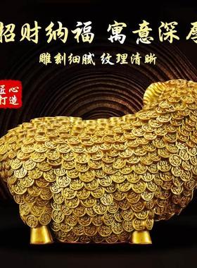 黄铜羊摆件纯铜万福羊公羊领头羊摆放房屋西南缺角补角吉祥物装饰