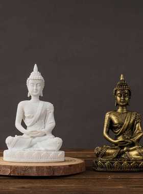 新款直销创意东南亚佛像摆件跨境迷你禅意家居客厅玄关装饰树脂工