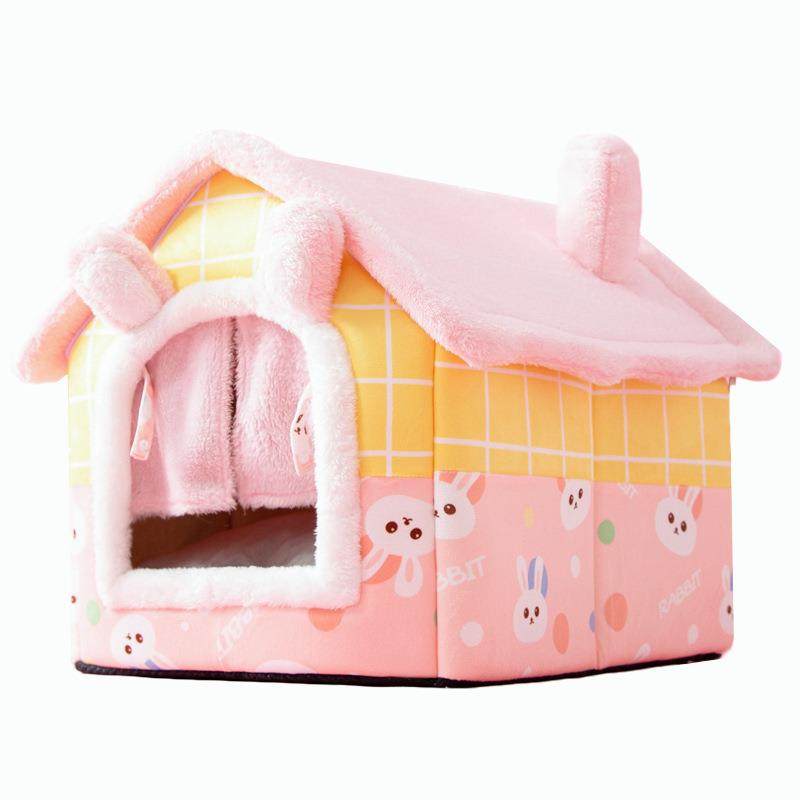 新款直销新款猫窝兔子门帘四季通用狗窝中小型犬封闭式可拆洗狗床,淘宝优惠券,粉丝福利购,淘宝优惠卷