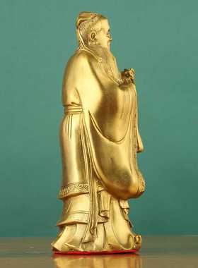 新款直销黄铜孔子摆件孔夫子铜像孔子雕像纪念品铜器工艺品礼品8