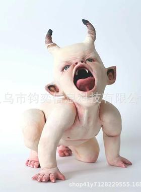 直销新款2021万圣节恐怖婴儿树脂雕像摆件新品树脂工艺品摆件