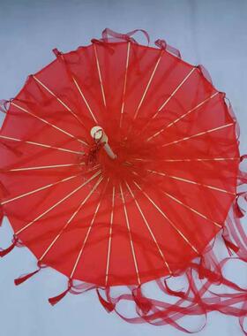 花城红伞古风道具 汉服写真伞与复古婚礼拍照伞