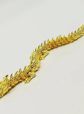 合金活动金龙摆件立体3D活动关节龙手把件金属生肖龙工艺品玩具龙