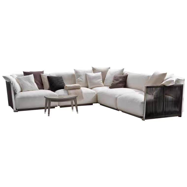 户外沙发组合庭院别墅绳编藤椅休闲设计师样品屋展示中心沙发防水,淘宝优惠券,粉丝福利购,淘宝优惠卷