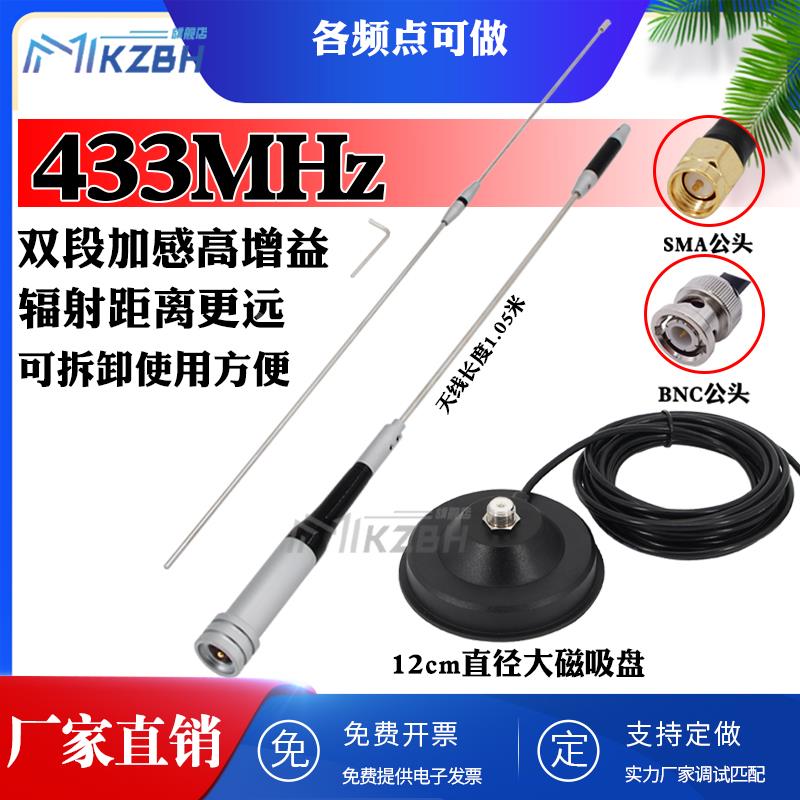 LORA模块433MHz大吸盘天线防水高增益450-470-510兆无线数传电台 - 图0