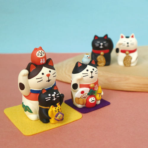 Decole福气招财Concombre正版手办猫咪玩具装饰桌面潮玩摆件礼物 - 图0