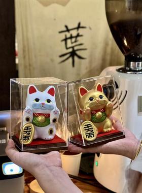 DENKYO日本龙虎作开业礼物前台收银柜台入户桌面家用旺宅招财猫摆
