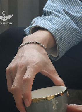 925纯银龙骨手链百搭小众