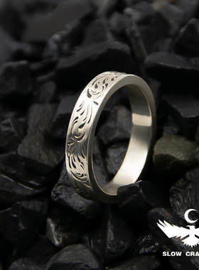 男女同款925纯银纯手工戒指