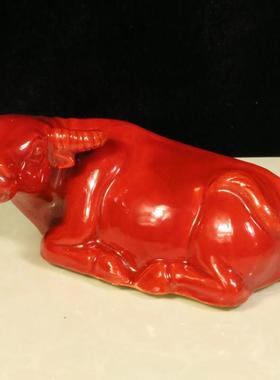 招财风水家居牛用品黄色的小牛卧着的牛卫生间厨房改善户型小摆件