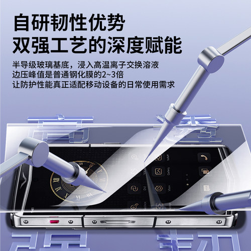 【钢化膜】适用于vertu纬图agentq钢化膜AGENT Q全屏覆盖抗摔玻璃膜VTL-202403高清威图手机屏保贴膜软膜水凝 - 图1
