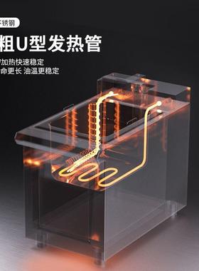 自动升降炸炉电炸锅商用油炸锅单双缸智能定时双缸炸鸡排薯条机