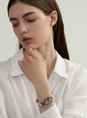 assaid潮酷前卫宽边大手镯