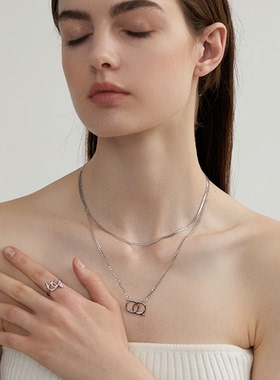 assaid平衡标志可拆卸叠戴项链