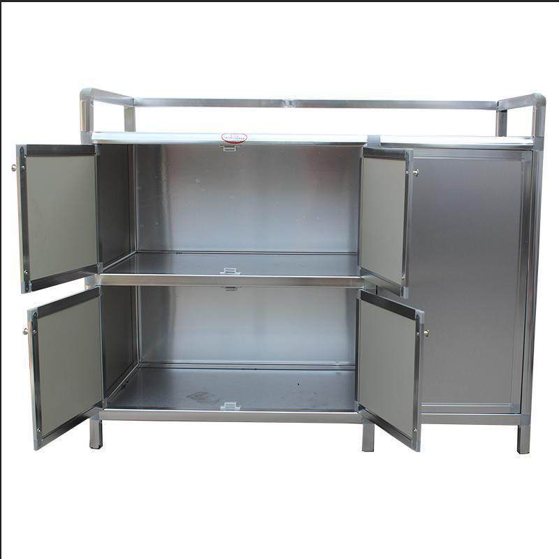 简易不锈钢碗柜厨房柜组装餐边柜灶台收纳柜储物柜带门铝合金橱柜,淘宝优惠券,粉丝福利购,淘宝优惠卷