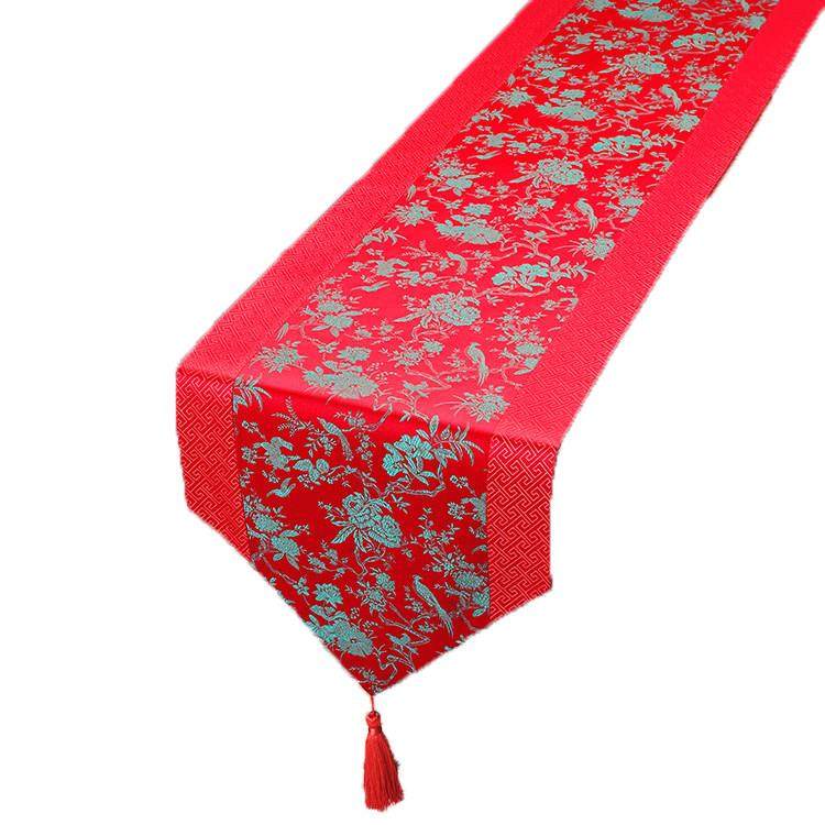 新中式桌旗餐桌茶几布电视柜长条布中国风茶席茶台布床旗床尾巾,淘宝优惠券,粉丝福利购,淘宝优惠卷