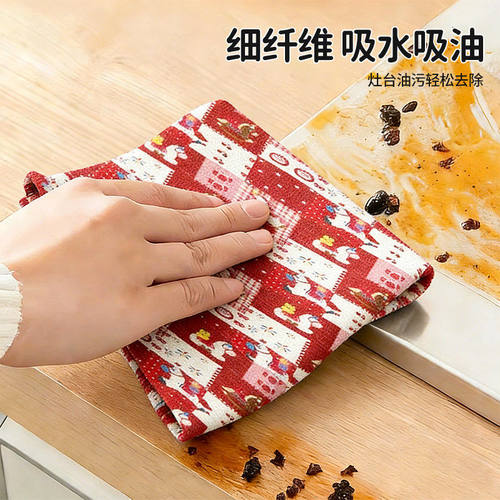 周抛抹布加大加厚干湿两用厨房清洁去油洗碗巾百洁不掉毛抹布懒人 - 图1