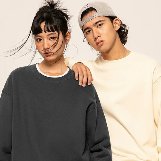 Pull back thickened velvet round neck sweatshirt men's jacket