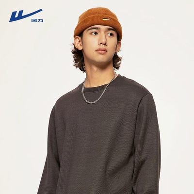 【一体绒】回力加绒保暖毛衣男