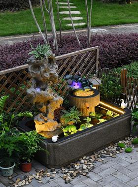 田园假山喷泉阳台造景循环户外庭院流水景观鱼池摆件布置装饰入户