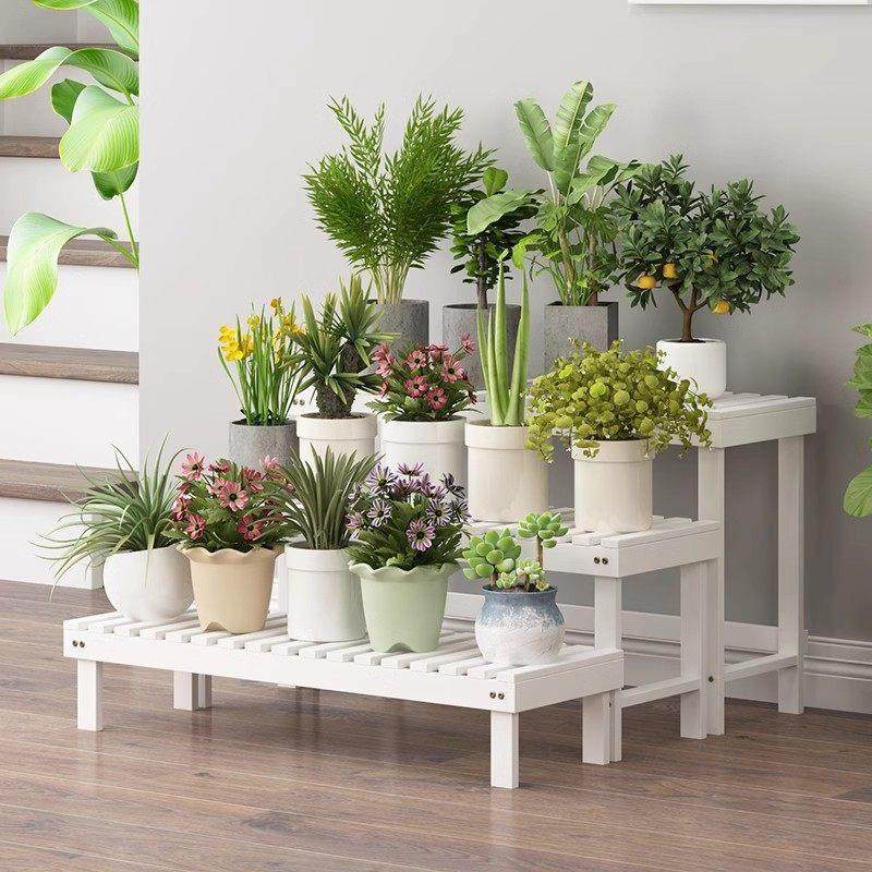 实木花架置物架阳台多肉花架子室内客厅落地式2024新款一层花盆架,淘宝优惠券,粉丝福利购,淘宝优惠卷