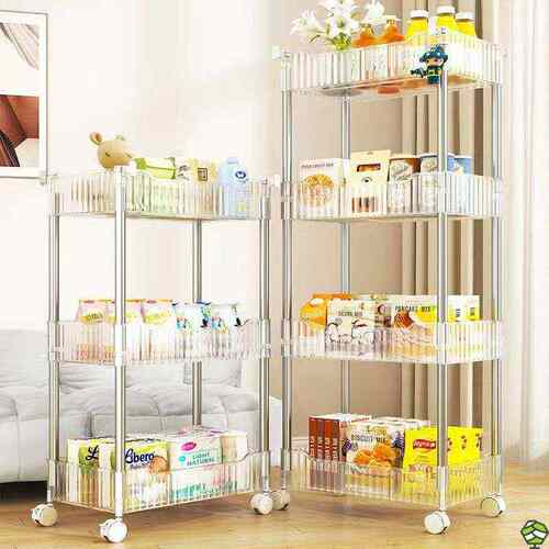 热销新款落地窄小夹缝家用卫生间窄缝收纳架浴室置物架浴室角架馨 - 图1