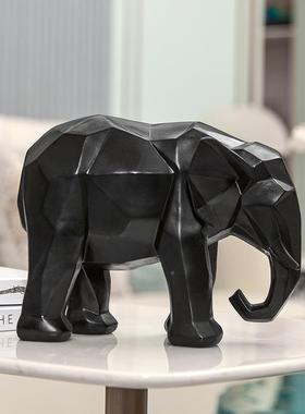 大摆象高端抽象艺术几何动物犀牛15036客件厅玄关吧展示酒柜装饰