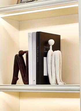 现代简约靠背抽象物书挡摆015件办公室柜书架书房人壁柜酒背装饰