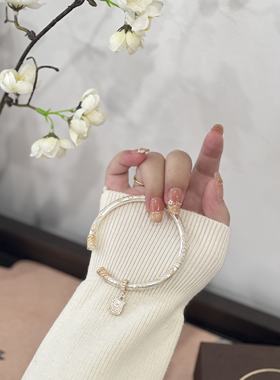 源799！现199！新中式珐琅彩银手镯 古法描金珐琅工艺 显贵气质