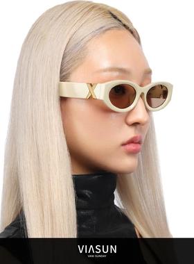 薇尚覆古猫眼太阳眼镜轻奢太阳眼镜偏光抗UV2025新款8062唐艺昕同