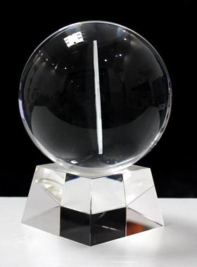 K9人造水晶玻璃球内雕3D内雕八卦图案工艺品家居玄关卧室桌面摆件