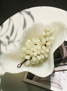 新型中国风天然玉壳果盘高端家居高端托盘储物托盘样板房装饰摆件