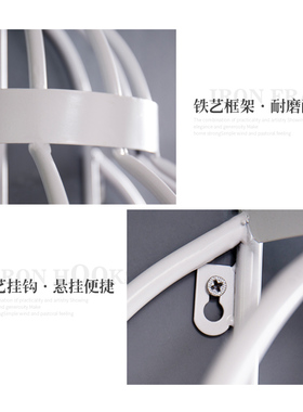 北欧铁艺复古落地鸟笼置物架摆件装饰品创意家居客厅房间大型摆设
