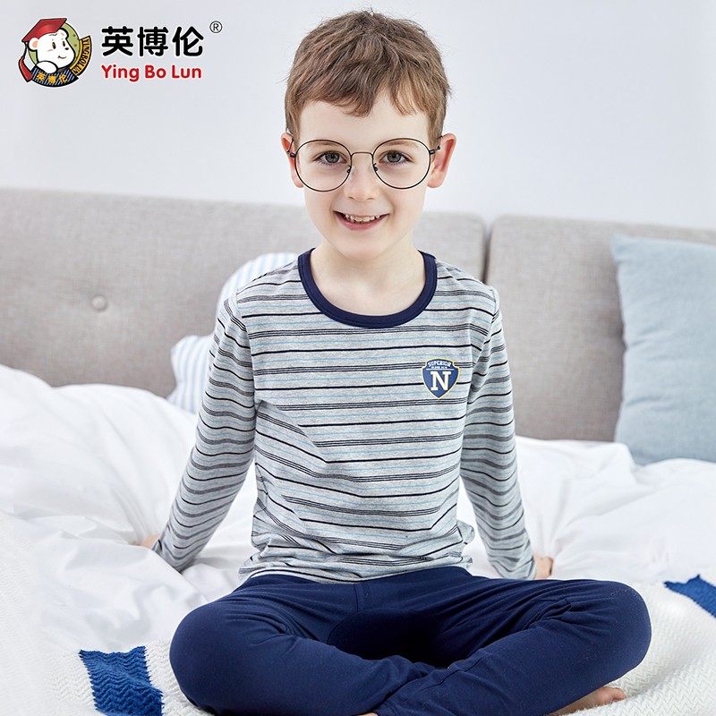 英博伦儿童内衣套装纯棉男童秋衣秋裤全棉小男孩睡衣中大童棉毛衫,淘宝优惠券,粉丝福利购,淘宝优惠卷
