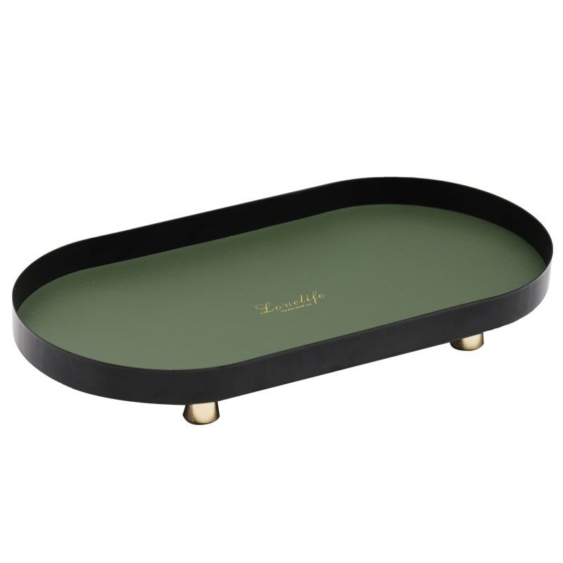 北欧风铁艺轻奢西餐盘甜品盘首饰收纳盘置物盘椭圆香薰托盘摆件,淘宝优惠券,粉丝福利购,淘宝优惠卷