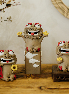 招财貔貅狮子摆件客厅玄关办公桌高端家居装饰店铺开业礼品乔迁