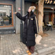 Central Opera down cotton coat for women long loose thermal jacket