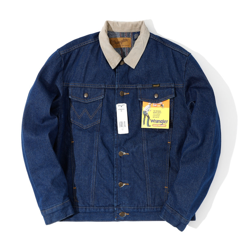 【自营】Wrangler/威格男士常规短款牛仔衣夹克加绒撞色翻领外套 - 图3