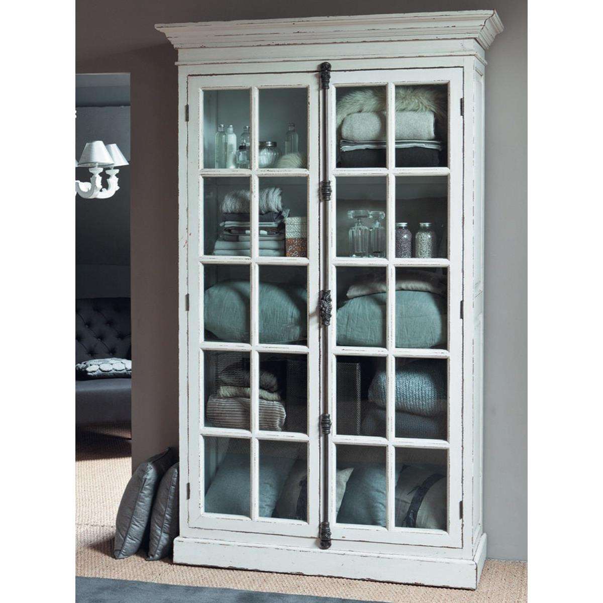 实木北欧书柜带玻璃门防尘书橱简约现代储物柜客厅展示柜落地书架 - 图0