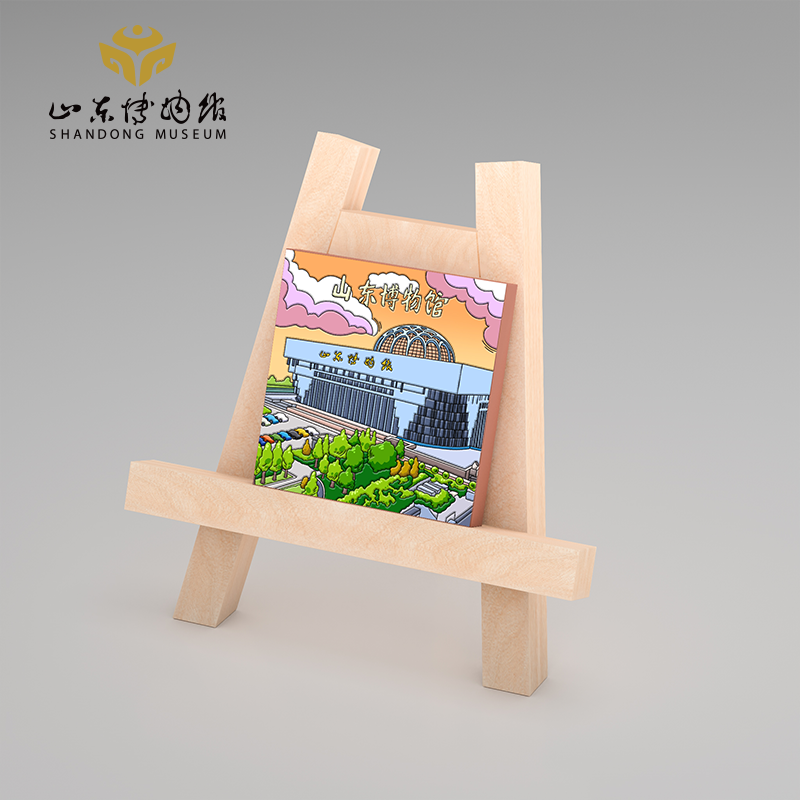 山东博物馆文创 陶瓷釉彩冰箱贴济南旅游趵突泉大明湖纪念品礼物