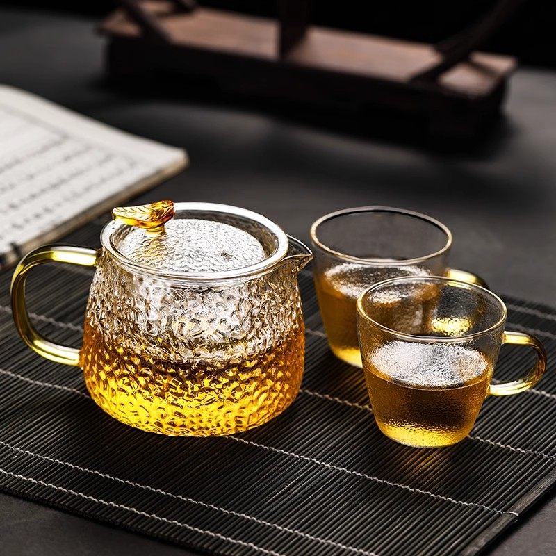 古风锤纹玻璃茶壶单壶加厚泡茶壶耐高温茶水分离过滤花茶茶具套装,淘宝优惠券,粉丝福利购,淘宝优惠卷