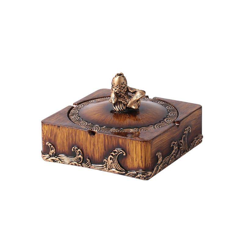 中式复古带盖烟灰缸客厅潮流创意茶几摆件办公室个性烟缸防飞灰,淘宝优惠券,粉丝福利购,淘宝优惠卷