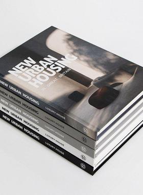 大现代简约英文版装饰书本摆件样板房售楼处书房书桌书架软装饰品