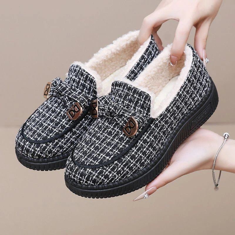 豆豆鞋冬季加绒老年人鞋子棉鞋保暖鞋加绒加厚防滑鞋妈妈软底棉鞋,淘宝优惠券,粉丝福利购,淘宝优惠卷