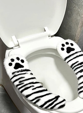 日系可爱猫爪马桶垫家用粘贴式坐
