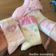 Cute girly style socks women's mid-calf socks summer thin rabbit breathable sweat-absorbent lace pink cartoon ins