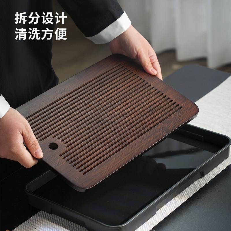 家用现代简约小茶台干泡沥水功夫茶具储水竹托盘套装小型茶盘配件,淘宝优惠券,粉丝福利购,淘宝优惠卷