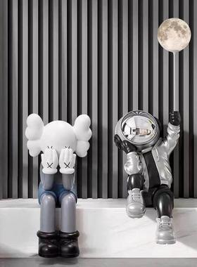 太空人太空人大型落地摆件电视柜地台坐姿客厅装饰品乔迁新居礼物