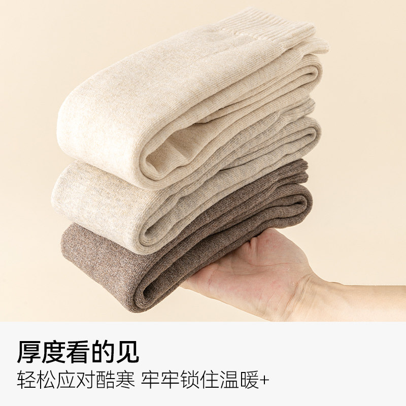 都市丽人加绒加厚过膝袜女秋冬长筒保暖仿羊绒美拉德色毛绒小腿袜,淘宝优惠券,粉丝福利购,淘宝优惠卷